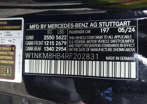 2024 Mercedes-Benz Glc 43 4Matic Amg z USA, uszkodzony, nr VIN W1NKM8HB4RF202831